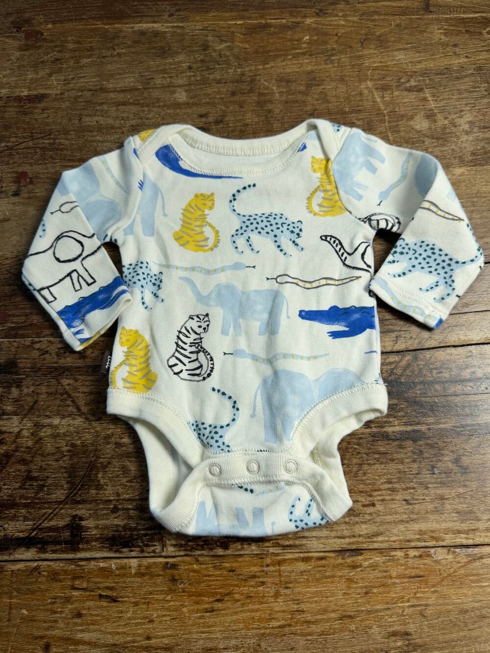 Tea Long sleeve animal one piece shirt size newborn